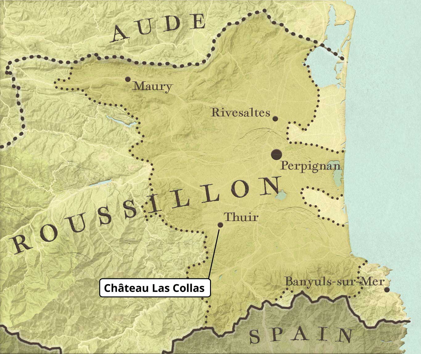 regional map for Château Las Collas